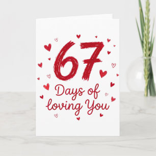 67 Tage dich zu lieben Lustiges Paar Valentinstag Karte