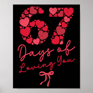 67 Tage Dich zu lieben Valentinstag Paar Koketteri Poster