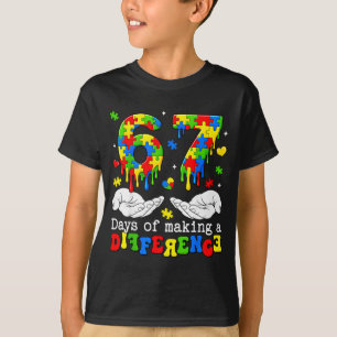 67 Tage einen Unterschied machen Autismus-Bewussts T-Shirt