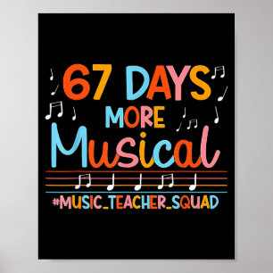 67 Tage mehr Musical Six Seven Meme Musiklehrer  Poster