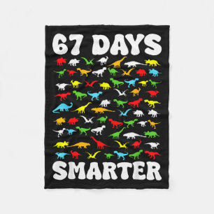 67 Tage schlauer Dinosaurier Kinder 100 Tage Schul Fleecedecke
