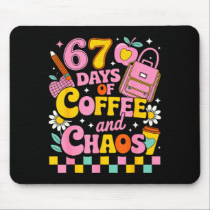 67 Tage Schule Kaffee Liebhaber 67. Tag der Schule Mousepad