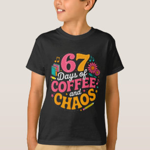 67 Tage Schule Kaffee Liebhaber 67. Tag der Schule T-Shirt