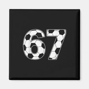 67 Tage Schule Lehrer Schüler Fußball Magnet
