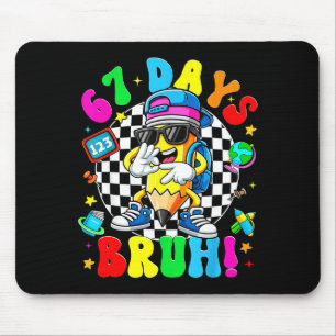 67 Tage Schule Lustig 67 Tage Bruh Dabbing Lehrer Mousepad