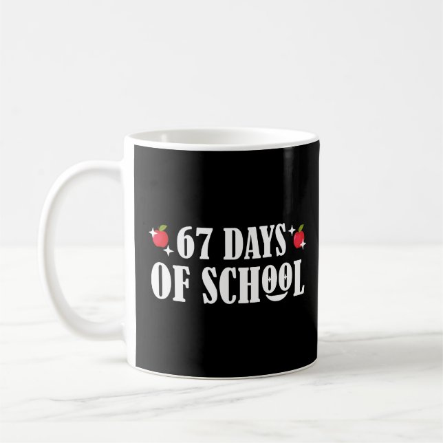 67 Tage Schule Lustiges Six Seven Meme  Kaffeetasse (Links)
