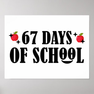 67 Tage Schule Lustiges Six Seven Meme  Poster