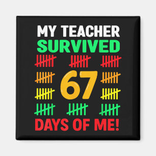67 Tage Schulkinder 67 T-Shirt Jungen 6 7 T-Shirt  Magnet