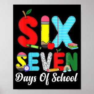 67 Tage Schult-Shirt Lehrer Kinder Lustig 67 Meme Poster