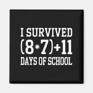 67 Tage Schultag Mathe-Problem Lehrer 67 Slang 6 Magnet