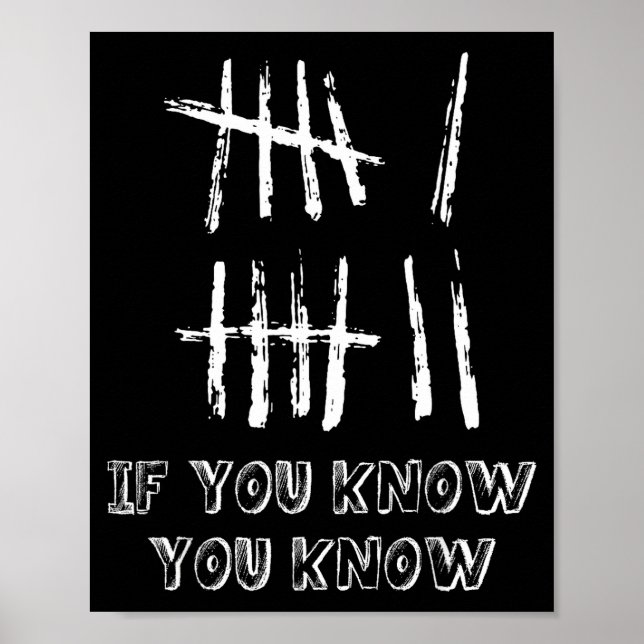 67 Tally Mark Funny If You Know You Know 6 7 Six S Poster (Vorne)