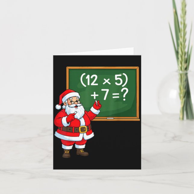 67 Teacher Christmas Santa Six Seven Meme Brainrot Karte (Vorderseite)