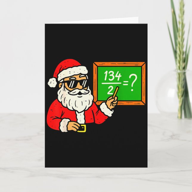 67 Teacher Christmas Santa Six Seven Meme Brainrot Karte (Vorderseite)