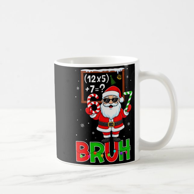 67 Teacher Christmas Santa Six Seven Meme Math Equ Kaffeetasse (Rechts)