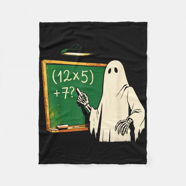 67 Teacher Halloween Ghost Six Seven Meme Brainrot Fleecedecke (Vorderseite)