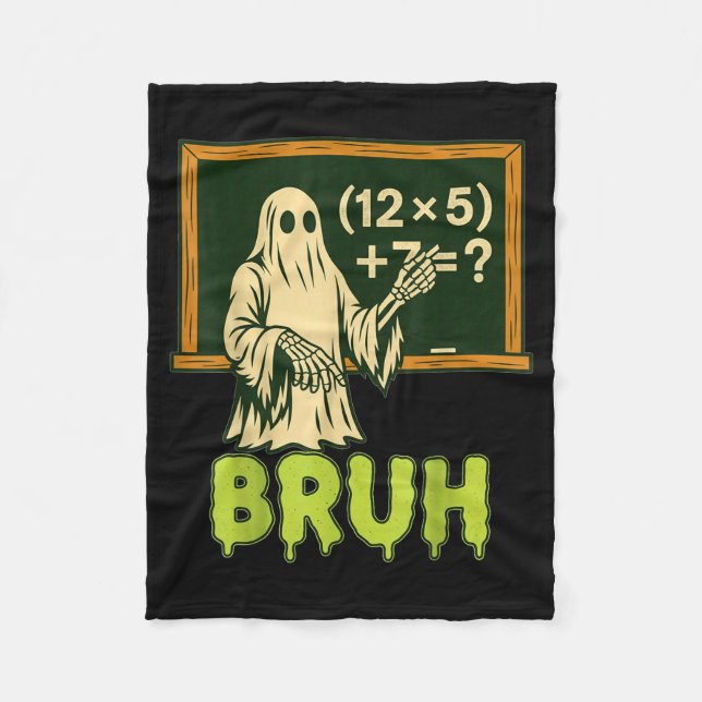 67 Teacher Halloween Ghost Six Seven Meme Brainrot Fleecedecke (Vorderseite)