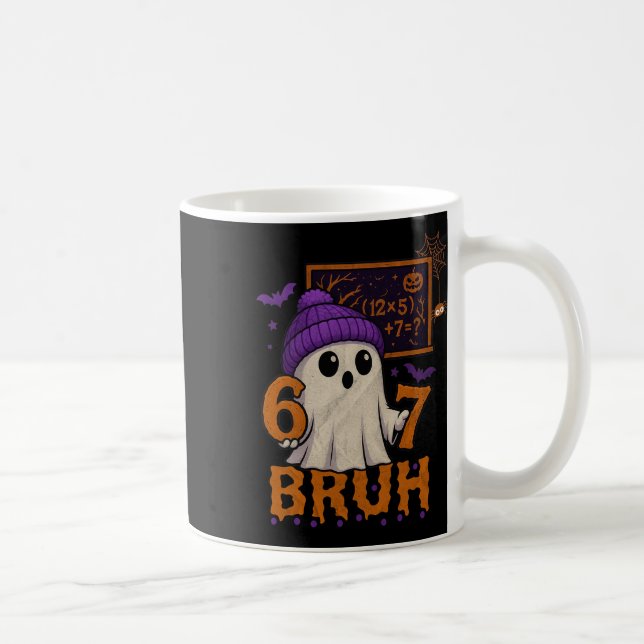 67 Teacher Halloween Ghost Six Seven Meme Math Equ Kaffeetasse (Rechts)