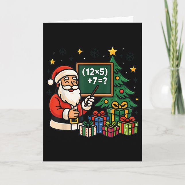67 Teacher Santa Christmas Six Seven Meme Brainrot Karte (Vorderseite)