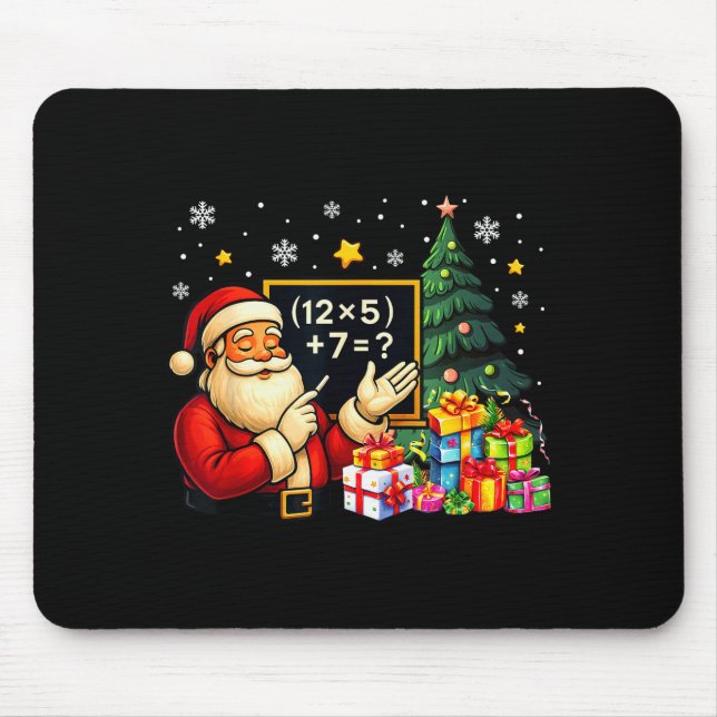 67 Teacher Santa Christmas Six Seven Meme Brainrot Mousepad (Vorne)