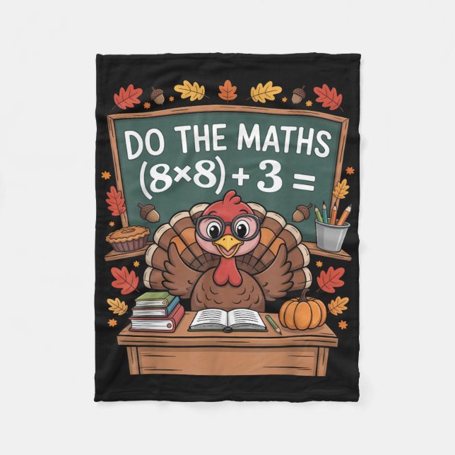 67 Teacher Thanksgiving Turkey Six Seven Meme Do T Fleecedecke (Vorderseite)
