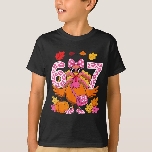 67 Thanksgiving Funny Turkey 67 Turkey Six Seven G T-Shirt (Vorderseite)