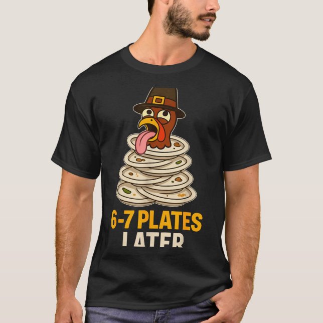 67 Thanksgiving Funny Turkey 6-7 Meme Six Seven Bo T-Shirt (Vorderseite)