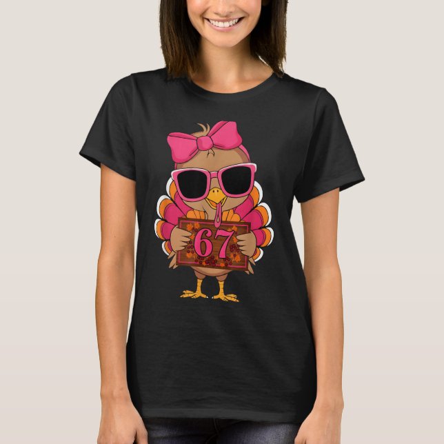 67 Thanksgiving Funny Turkey Family Thanksgiving 6 T-Shirt (Vorderseite)