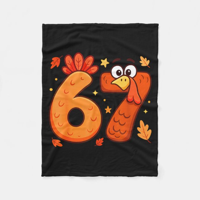 67 Thanksgiving Funny Turkey Thanksgiving 67 Turke Fleecedecke (Vorderseite)