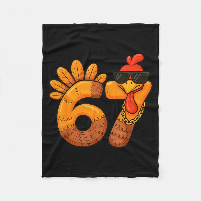 67 Thanksgiving Funny Turkey Thanksgiving 67 Turke Fleecedecke (Vorderseite)