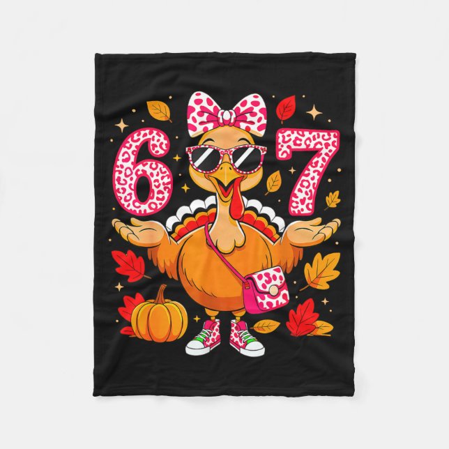 67 Thanksgiving Funny Turkey Thanksgiving 67 Turke Fleecedecke (Vorderseite)