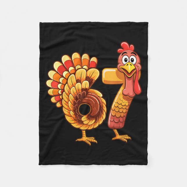 67 Thanksgiving Funny Turkey Thanksgiving 67 Turke Fleecedecke (Vorderseite)