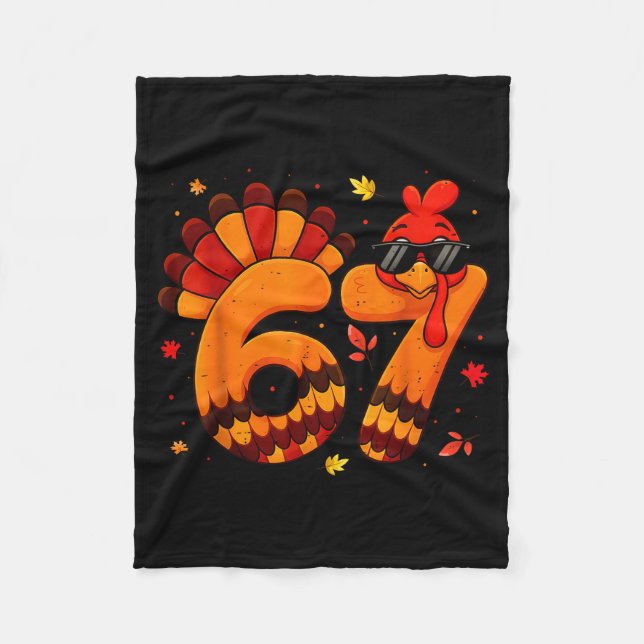 67 Thanksgiving Funny Turkey Thanksgiving 67 Turke Fleecedecke (Vorderseite)