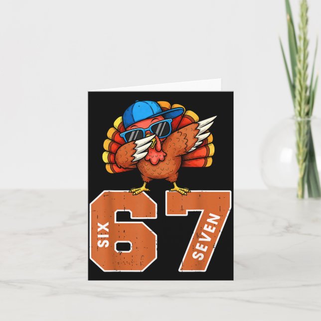 67 Thanksgiving Funny Turkey Thanksgiving 67 Turke Karte (Vorderseite)