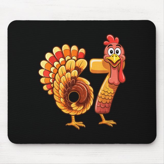 67 Thanksgiving Funny Turkey Thanksgiving 67 Turke Mousepad (Vorne)