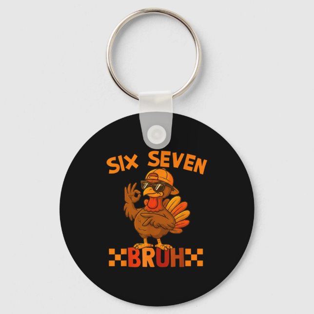 67 Thanksgiving Funny Turkey Thanksgiving 67 Turke Schlüsselanhänger (Vorderseite)