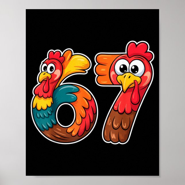 67 Thanksgiving Meme Funny Holiday Six Seven  Poster (Vorne)