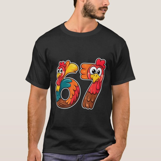 67 Thanksgiving Meme Funny Holiday Six Seven  T-Shirt (Vorderseite)
