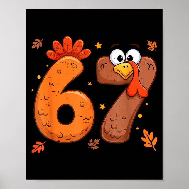 67 Thanksgiving Turkey Turkey  Poster (Vorne)