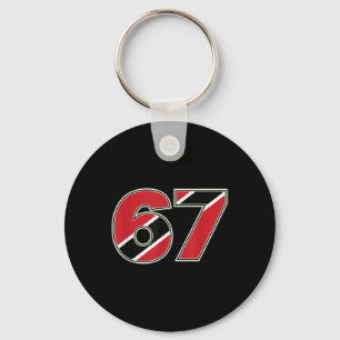 67 Trinidad Togo-Flagge Zahlen Design  Schlüsselanhänger
