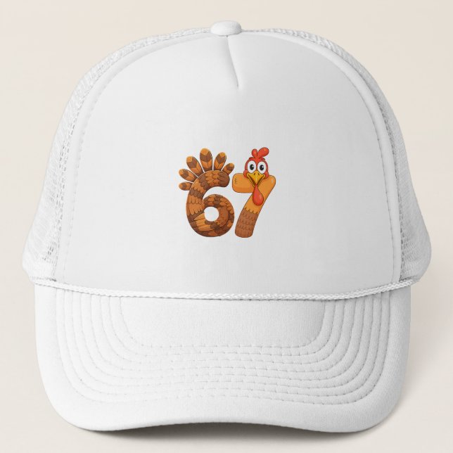 67 turkey thanksgiving funny truckerkappe (Vorderseite)