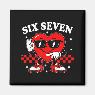 67 Valentinsherz Sechs Sieben 6 7 Meme Valentinsta Magnet