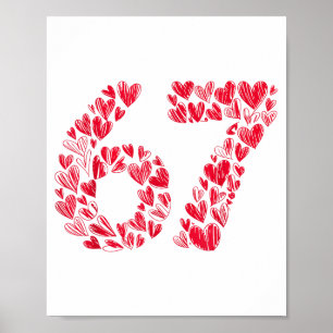 67 Valentinstag Herz 67 – Viral Valentinstag 67 Poster