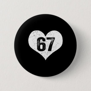 67 Valentinstag Lustig Six Seven 6 7 Meme Gen Alph Button