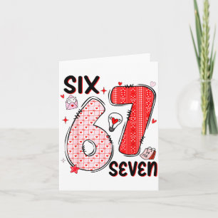 67 Valentinstag Six Seven 6 7 Lustiger Valentinsta Karte