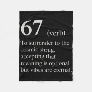 67 Verb-Definition Meme Lustiger Internet-Witz Tre Fleecedecke