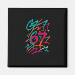67 Versteckter Meme Trend Gen Z Alpha Sechs Sieben Magnet