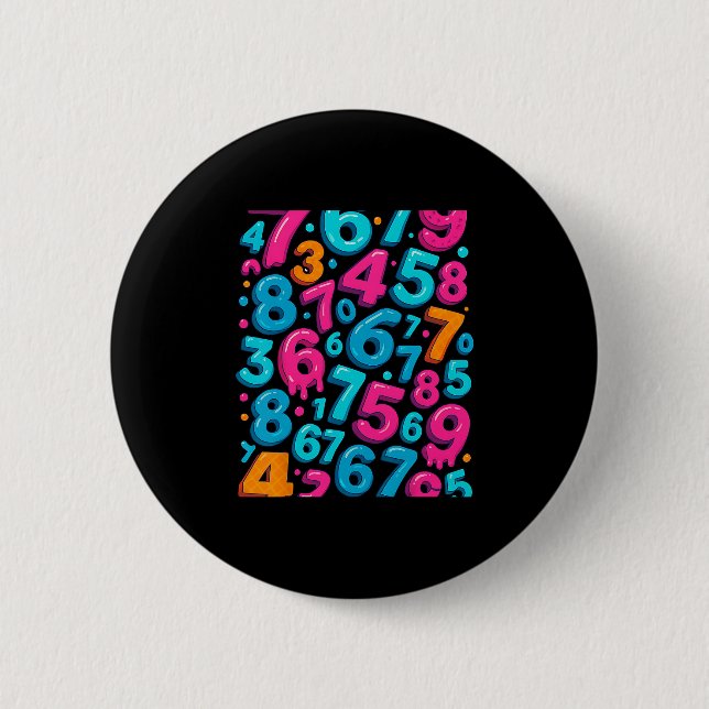 67 versteckter Meme-Trend Gen Z Alpha Six Seven 6  Button (Vorderseite)