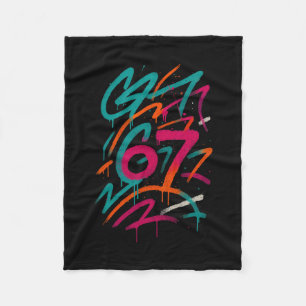 67 Versteckter Meme Trend Gen Z Alpha Six Seven 6  Fleecedecke