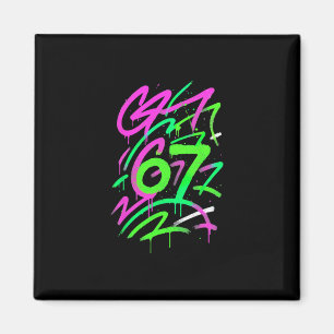 67 Versteckter Meme Trend Gen Z Alpha Six Seven 6 Magnet