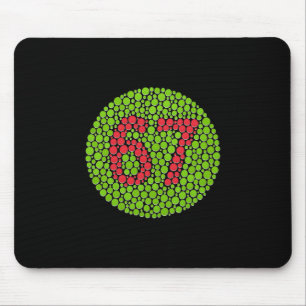 67 Versteckter Meme Trend Gen Z Alpha Six Seven 6  Mousepad